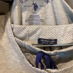 U.S. Polo Assn. Set with Pockets - Short Sleeve Shirt and Pajama Pants Set